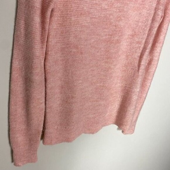 J Crew Ruffleneck Sweater Pink Womens Small Long Sleeves Alpaca Blend - Picture 4 of 9